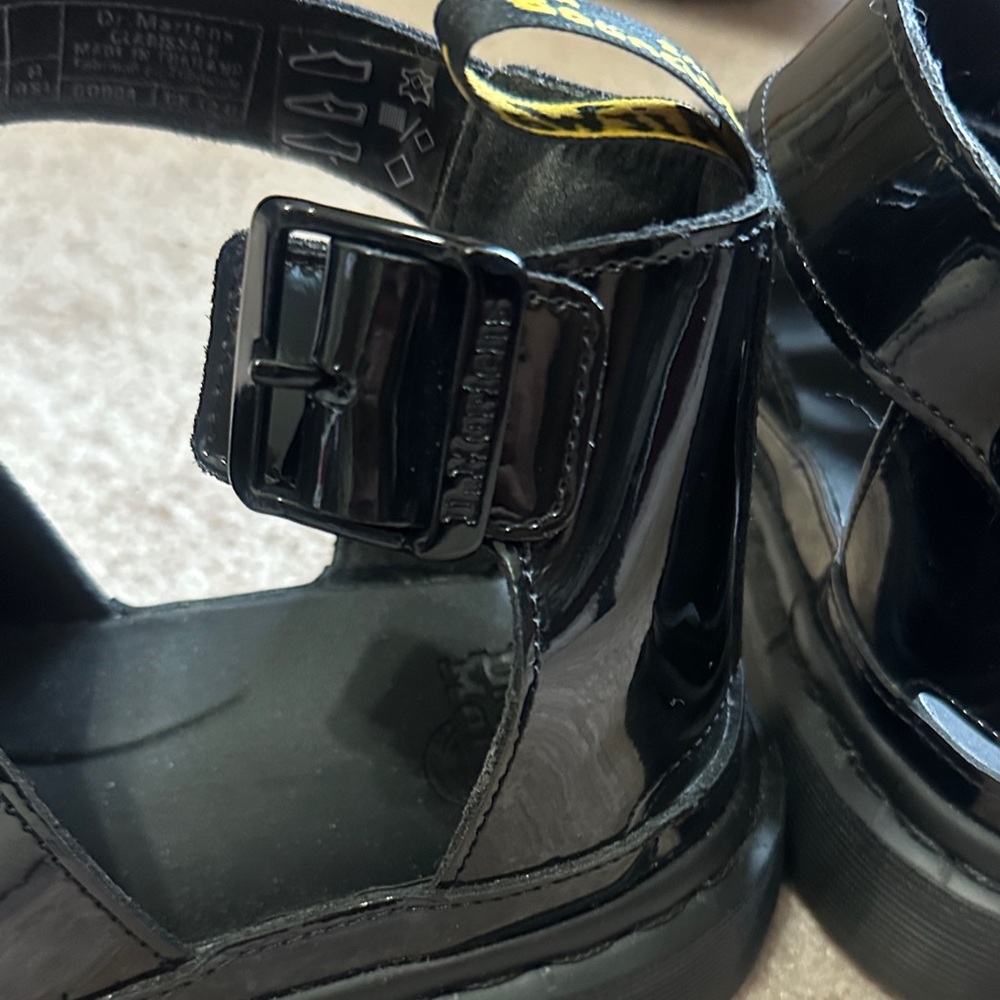 Dr. Martens Clarissa II Black Patent Leather Sandals - Picture 5 of 9